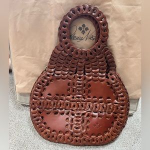 NEW Patricia Nash Pisticci Pisticci Flapover Crossbody Chainlink Leather Bag